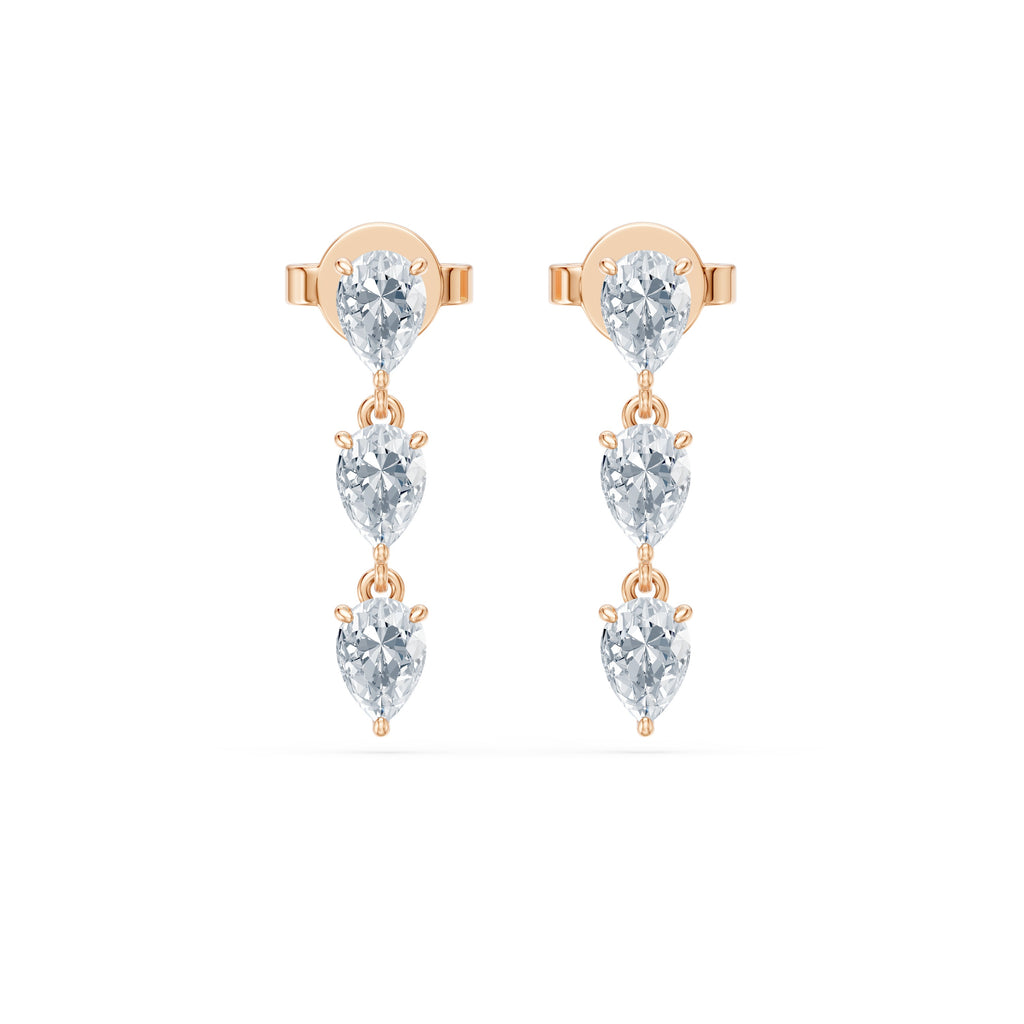 Lou Pear Trio Earrings