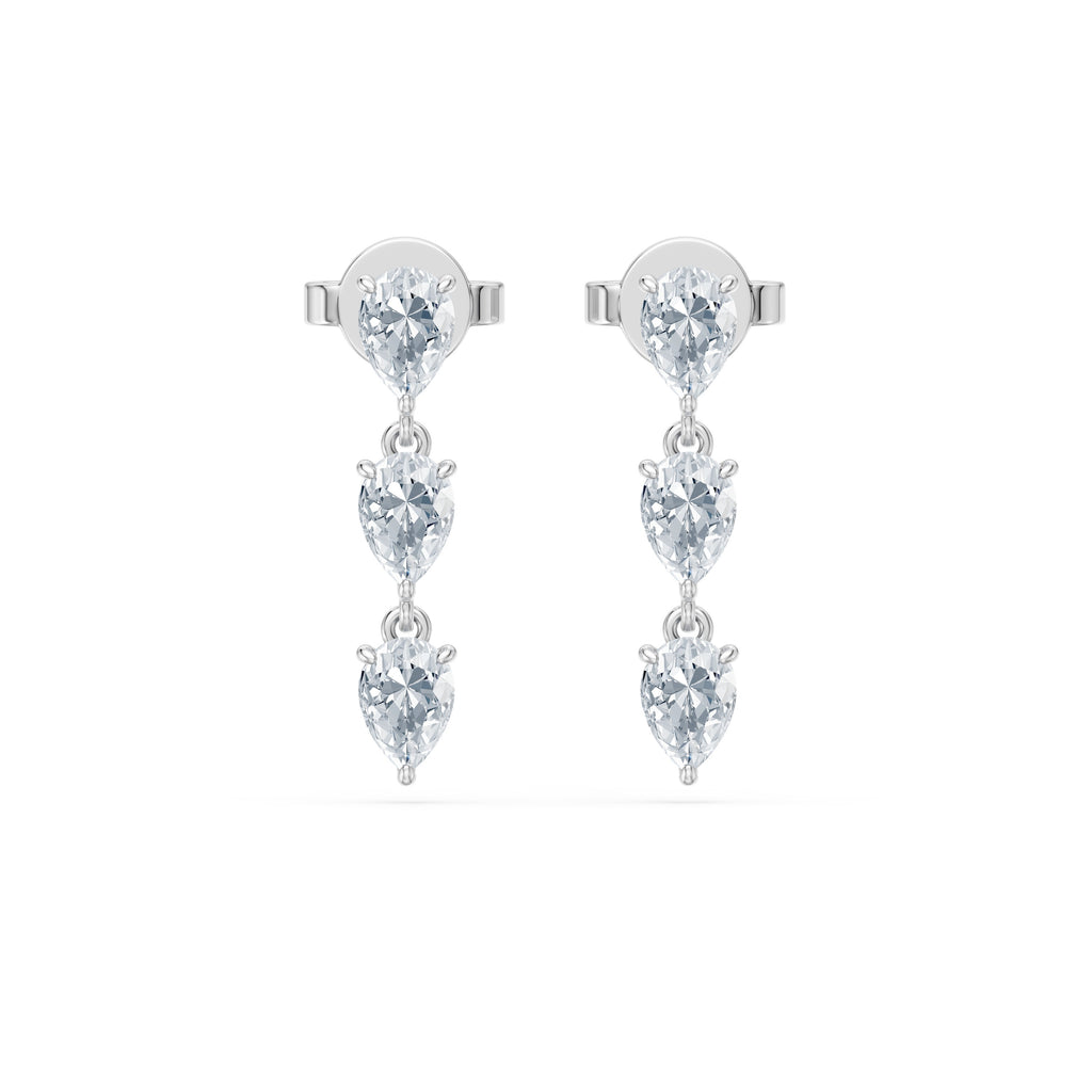 Lou Pear Trio Earrings