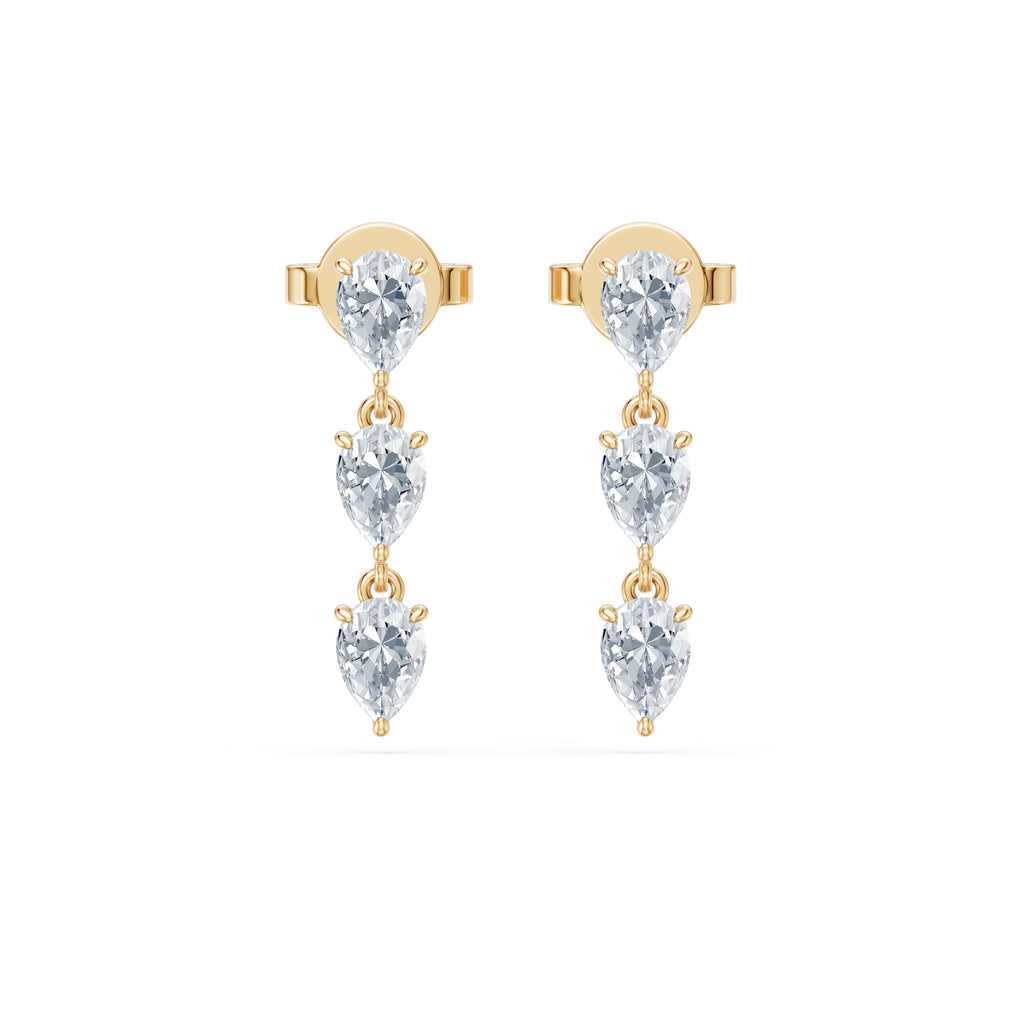 Lou Pear Trio Earrings