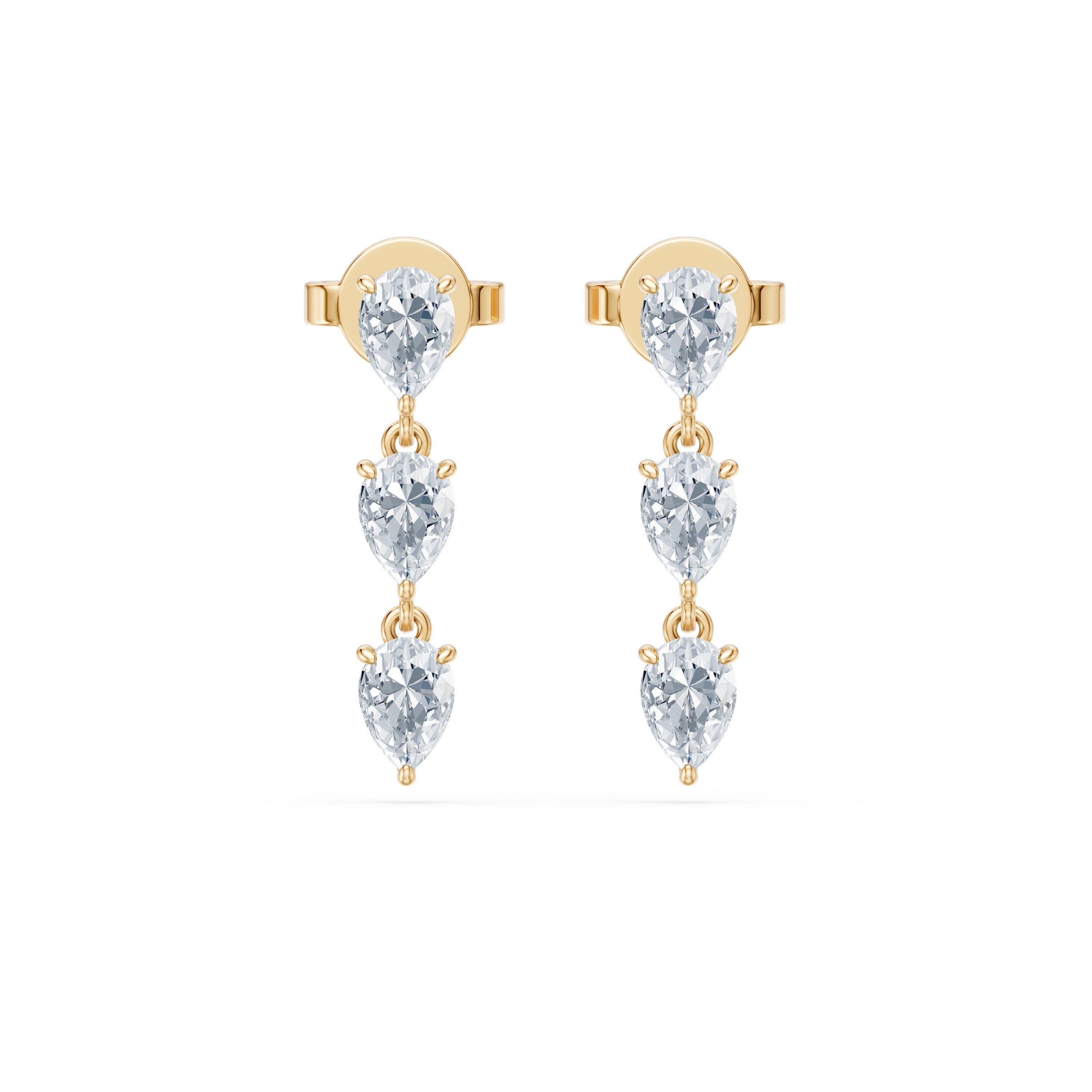 Lou Pear Trio Earrings